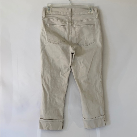 Nydj Wide Cuff Capri Cream Color - Picture 3 of 5